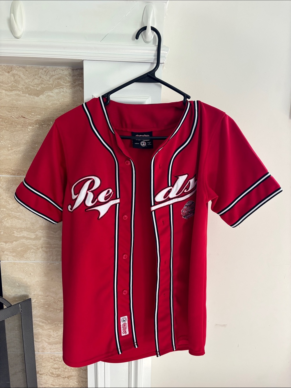 Stitches Red & White "Reds" Baseball Jersey